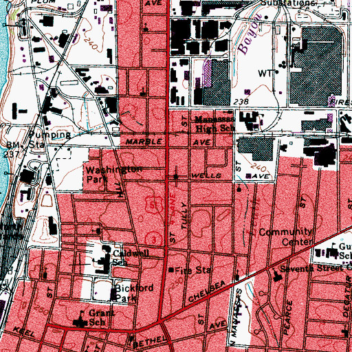 Topographic Map of Trinity Christian Methodist Episcopal Church, TN