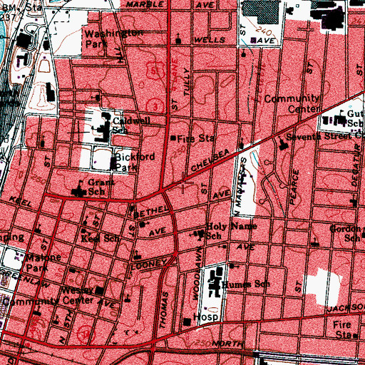 Topographic Map of True Holiness Lighhouse Church, TN