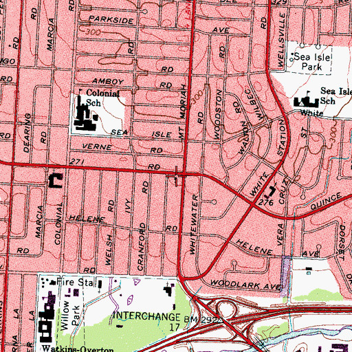 Topographic Map of Underwood United Methodist Church, TN