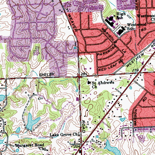 Topographic Map of Wallace School (historical), TN