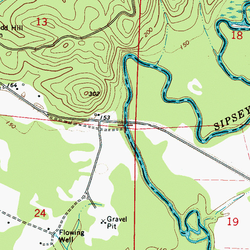 Topographic Map of Colters Ferry (historical), AL