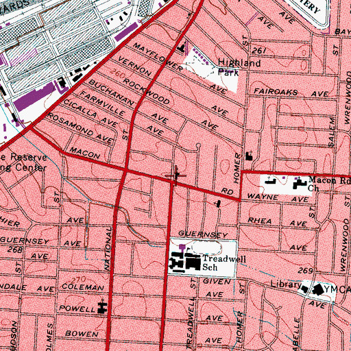 Topographic Map of Wesleyan Evangelical Methodist Church, TN