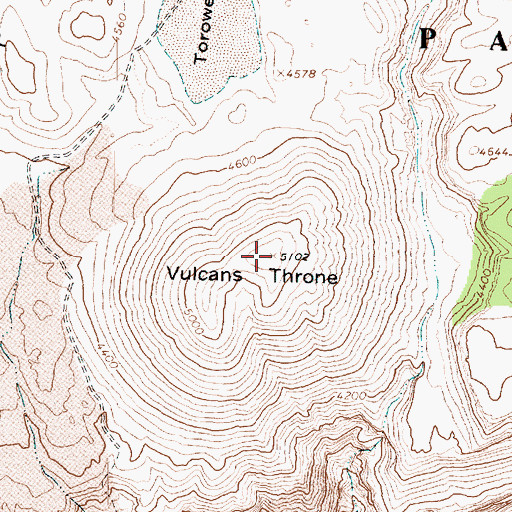 Topographic Map of Vulcans Throne, AZ