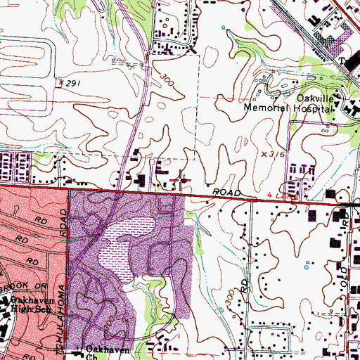 Topographic Map of Winchester Road Church of Christ, TN