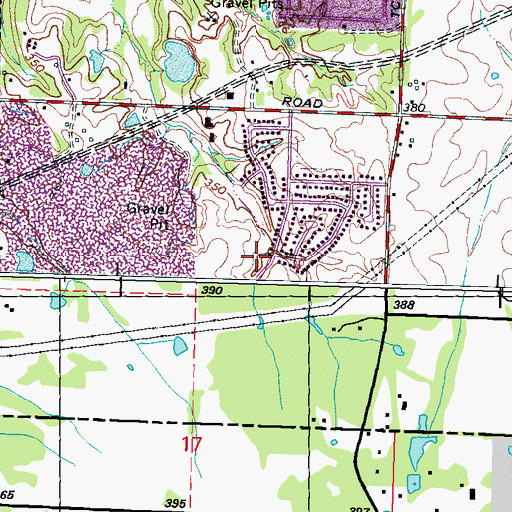 Topographic Map of Zodiac Park, TN