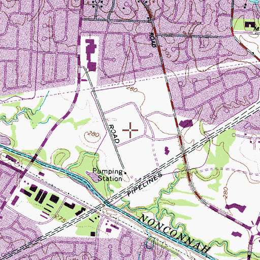 Topographic Map of May Park, TN