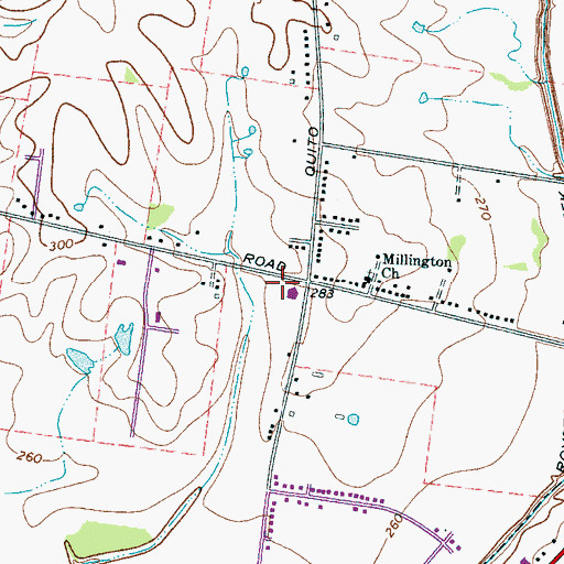 Topographic Map of Mission Bible Church (historical), TN