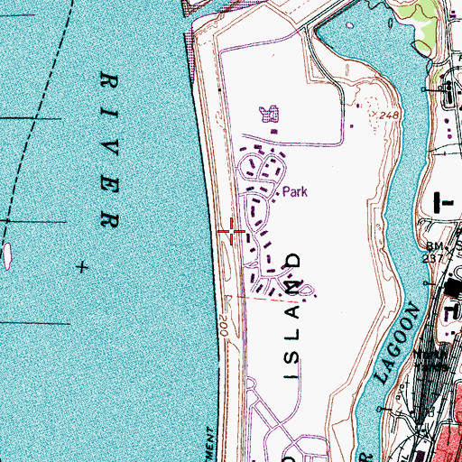 Topographic Map of Mississippi Greenbelt Park, TN