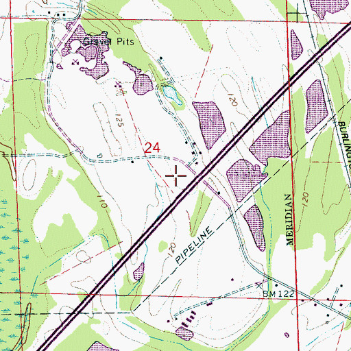 Topographic Map of Crossroads of America Industrial Park, AL