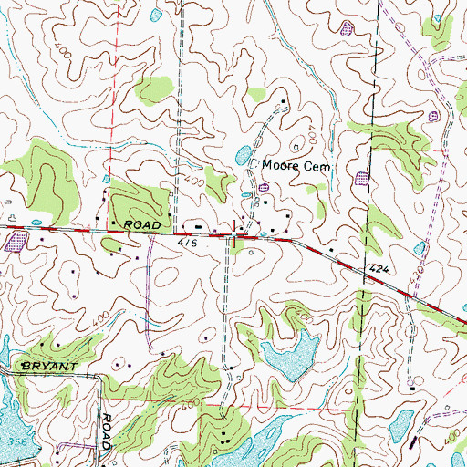 Topographic Map of Moores School (historical), TN