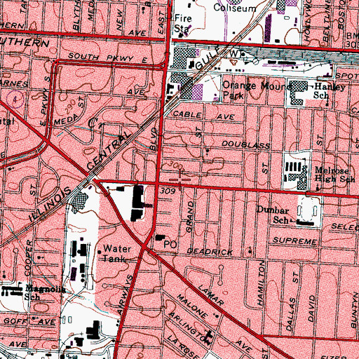 Topographic Map of Mount Ararat Missionary Baptist Church, TN