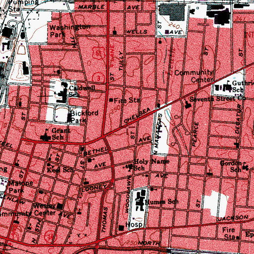 Topographic Map of Mount Austin Missionary Baptist Church, TN