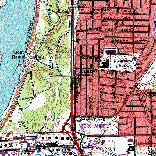Topographic Map of Mount Gilead Baptist Church, TN