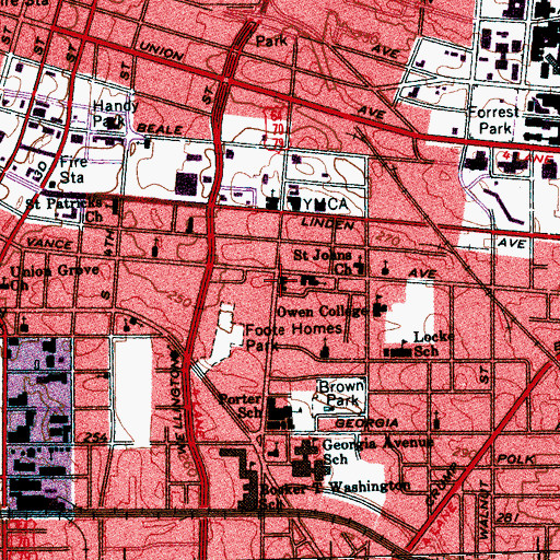 Topographic Map of Mount Nebo Missionary Baptist Church, TN