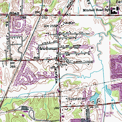 Topographic Map of Mount Pisgah Church, TN