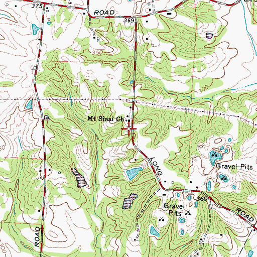 Topographic Map of Mount Sinai Cemetery, TN