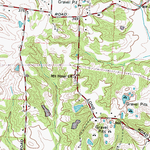 Topographic Map of Mount Sinai School (historical), TN