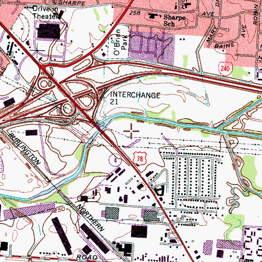 Topographic Map of Nash-Buckingham Park, TN
