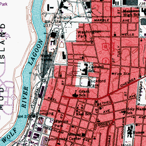Topographic Map of New Life Missionary Baptist Church, TN