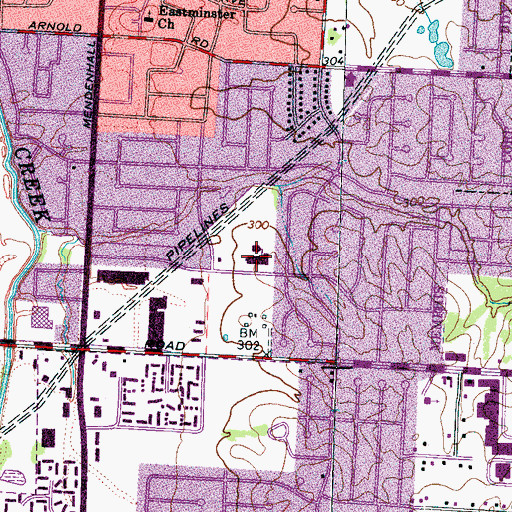 Topographic Map of Newberry Elementary School, TN