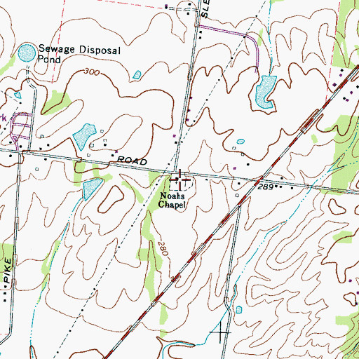 Topographic Map of Noahs Cemetery, TN