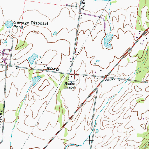 Topographic Map of Noahs Chapel School (historical), TN