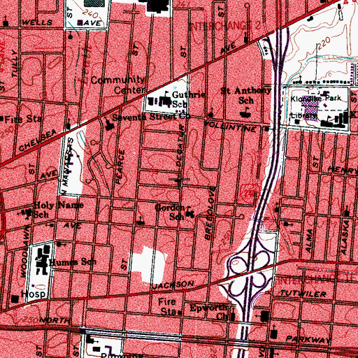 Topographic Map of Northside Christian Community Center, TN