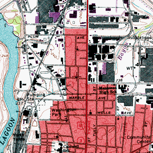 Topographic Map of Open Door True Church, TN