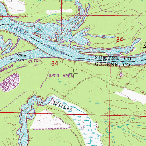 Topographic Map of Duncans Bar, AL