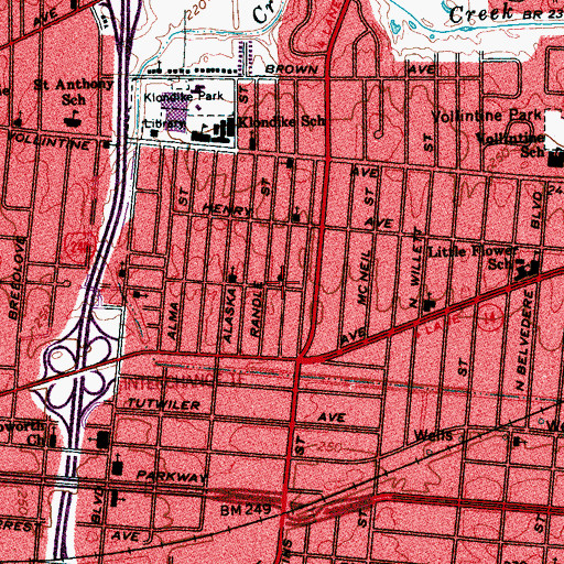 Topographic Map of Payne Chapel Methodist Church, TN