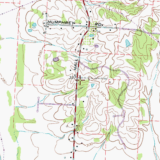Topographic Map of Price School (historical), TN