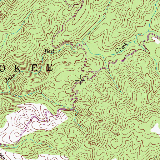 Topographic Map of Tellico Wildlife Management Area, TN