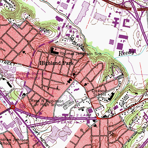 Topographic Map of Belvue Christian Church, TN