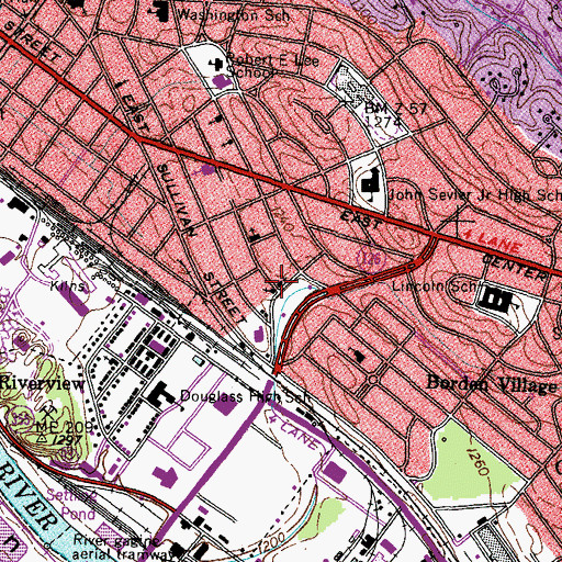 Topographic Map of Ebenezer Baptist Church, TN