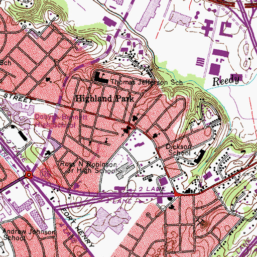 Topographic Map of Glenwood Baptist Church, TN