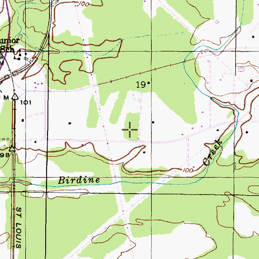 Topographic Map of Evening Star Church, AL