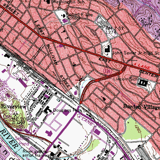 Topographic Map of Open Door Baptist Church, TN