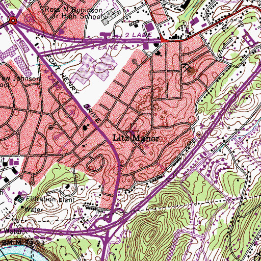Topographic Map of Saint Matthew United Methodist Church, TN