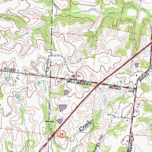 Topographic Map of Anthony School (historical), TN