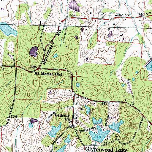 Topographic Map of Augusta Rosenwald School (historical), TN