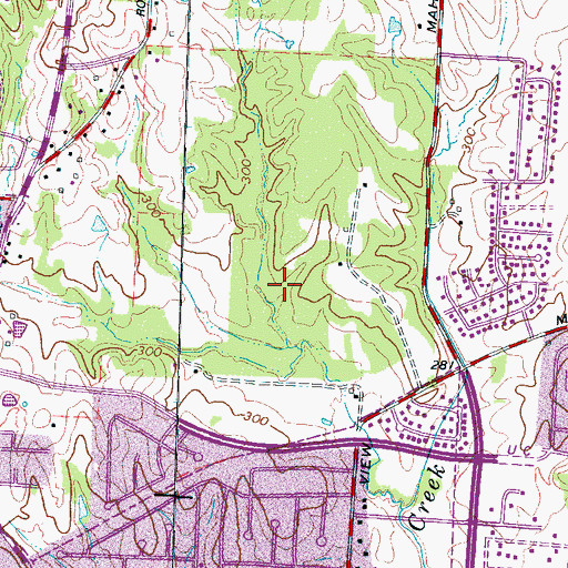 Topographic Map of Bartlett Park, TN