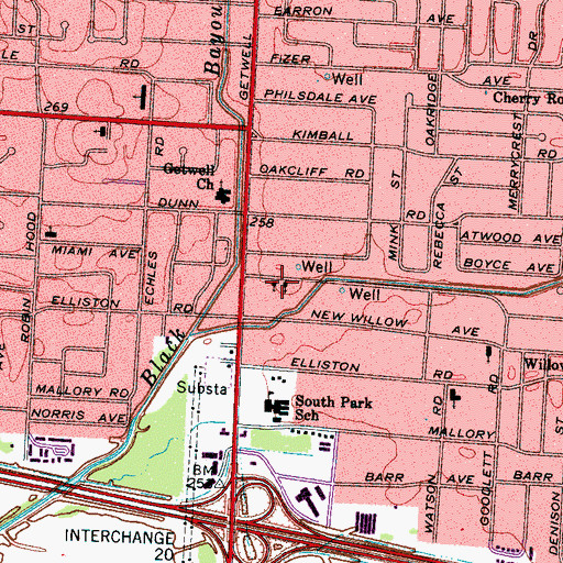 Topographic Map of Bethel Congregational Methodist Church, TN