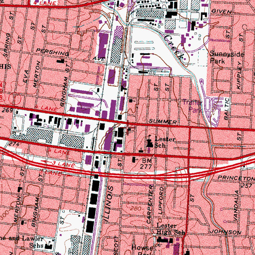 Topographic Map of Bethel United Methodist Church, TN