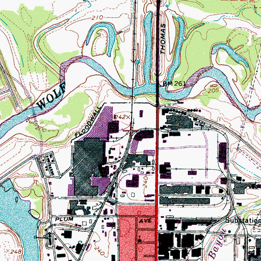 Topographic Map of Bickford, TN