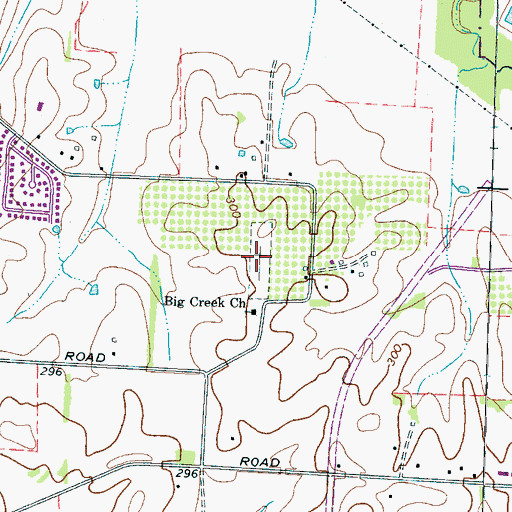 Topographic Map of Big Creek Cemetery, TN