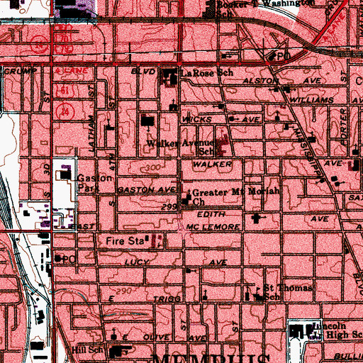 Topographic Map of Blessed Trinity Baptist Church, TN