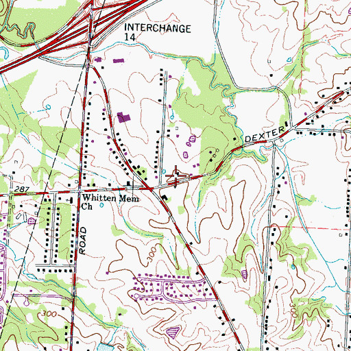 Topographic Map of Bridgewater Church (historical), TN