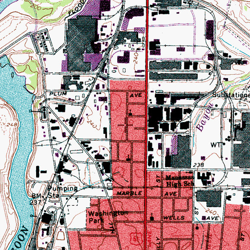 Topographic Map of Brown Chapel African Methodist Episcopal Church, TN