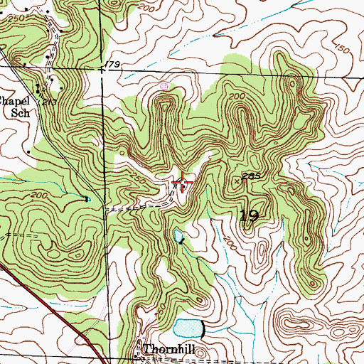 Topographic Map of Forest Hill Plantation (historical), AL