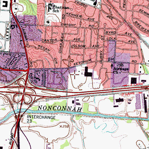 Topographic Map of Charjean Park, TN